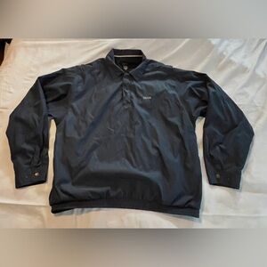 Men’s Izod Navy Pullover Ventilated Golf / Fishing Jacket 1/4 Snap Size XL EUC